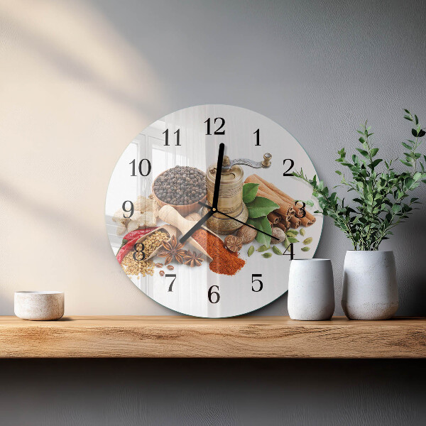 Wanduhr rund Gewürze