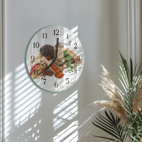 Wanduhr rund Gewürze
