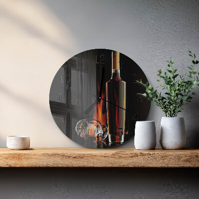Wanduhr rund Alkohol