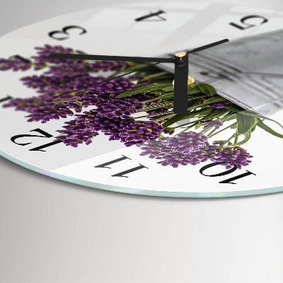 Wanduhr rund Lavendel