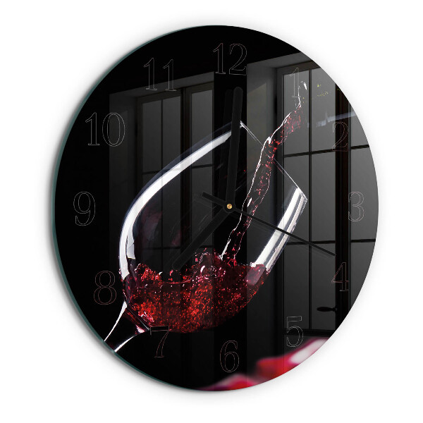Wanduhr rund Wein