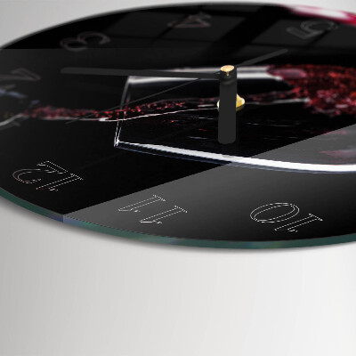 Wanduhr rund Wein
