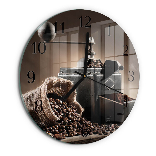 Wanduhr rund Kaffeemühle