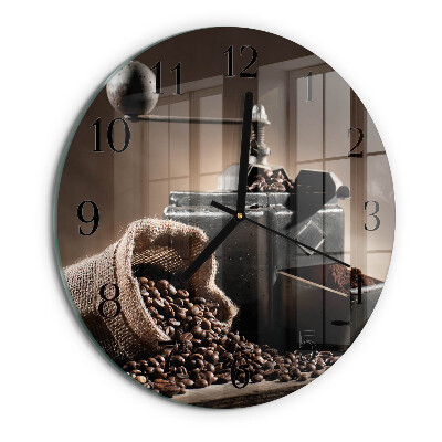 Wanduhr rund Kaffeemühle