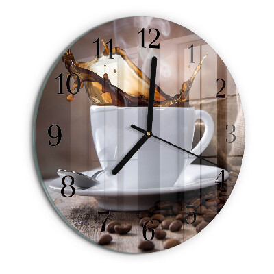Wanduhr rund Kaffee