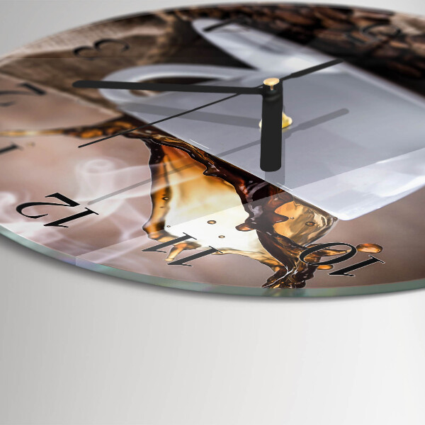 Wanduhr rund Kaffee
