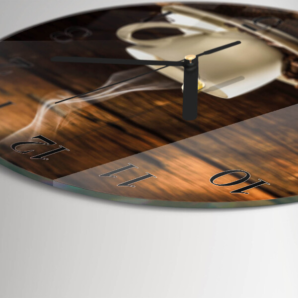 Wanduhr rund Kaffee