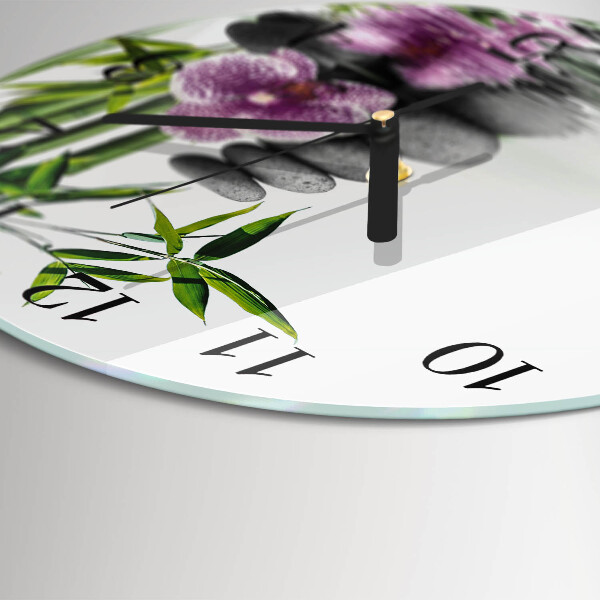 Wanduhr rund Blumenbaum