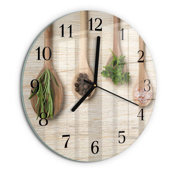Wanduhr rund Holzlöffel