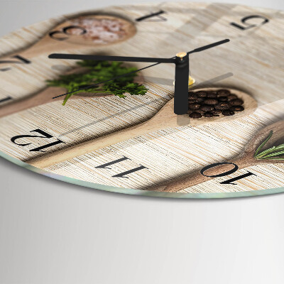 Wanduhr rund Holzlöffel