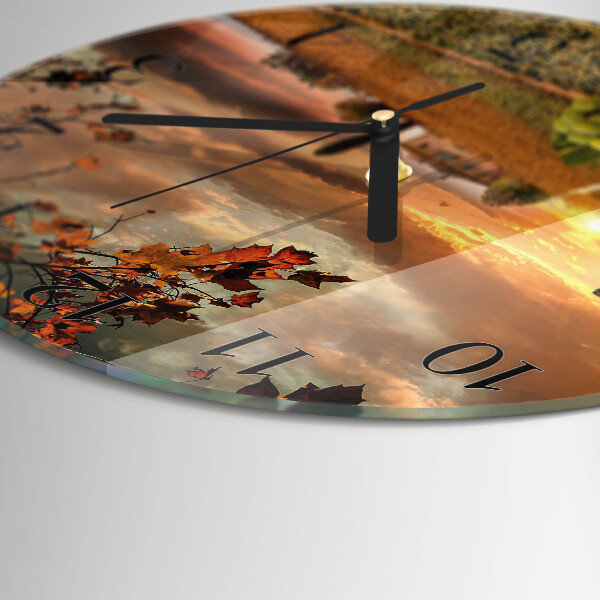 Wanduhr rund Wein Natur