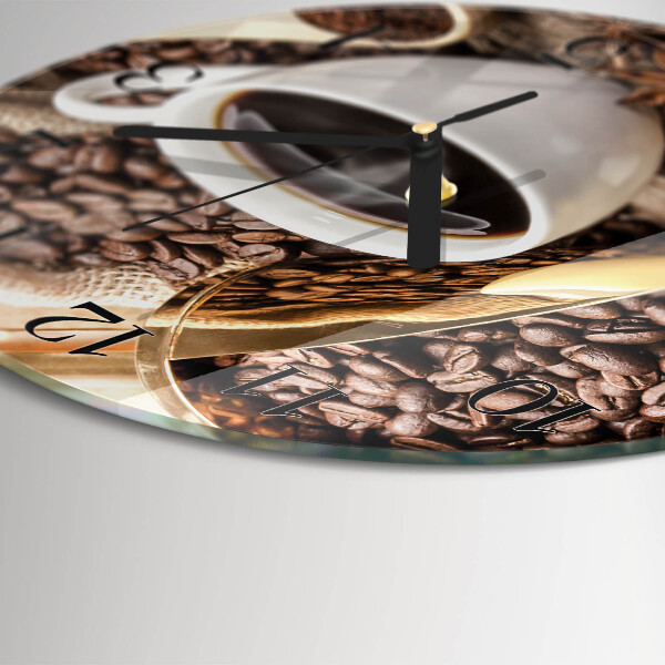 Wanduhr rund Kaffee