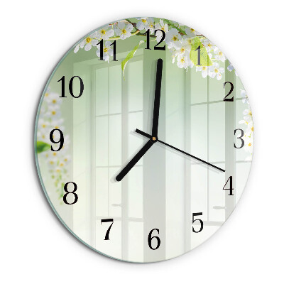 Wanduhr rund Frühling