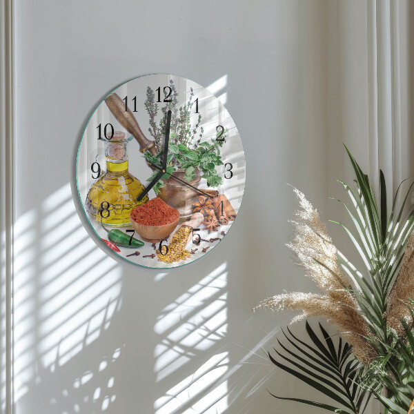 Wanduhr rund Gewürze