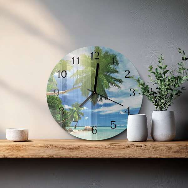 Wanduhr rund Palm Island