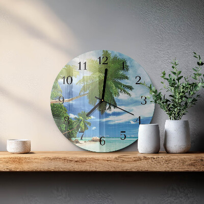 Wanduhr rund Palm Island