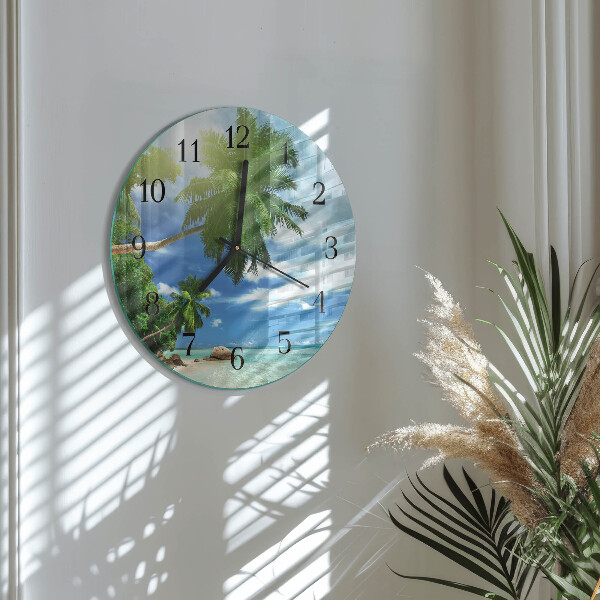 Wanduhr rund Palm Island
