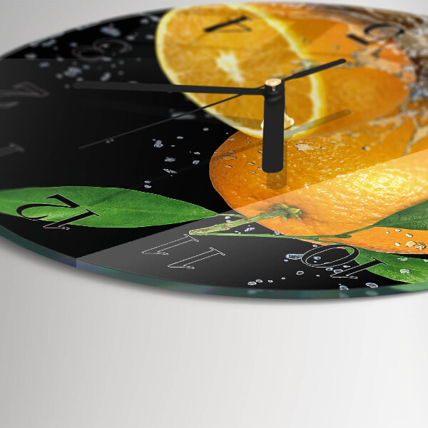 Wanduhr rund Orangen