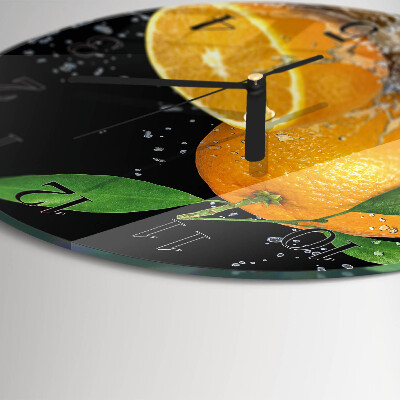 Wanduhr rund Orangen