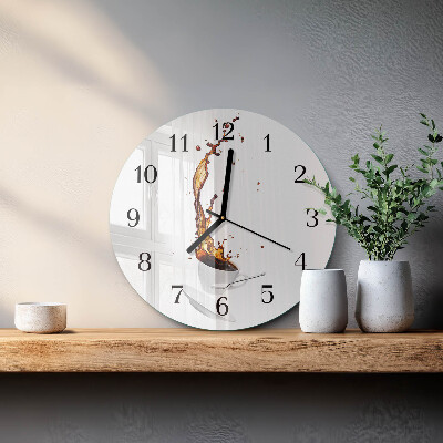 Wanduhr rund Kaffee