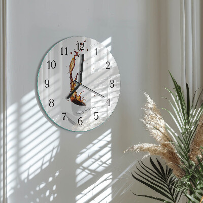 Wanduhr rund Kaffee