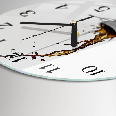 Wanduhr rund Kaffee