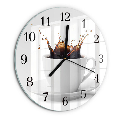 Wanduhr rund Kaffee