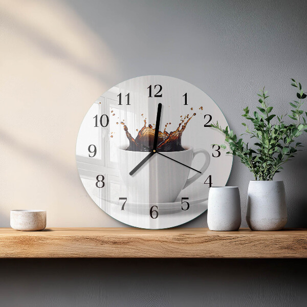 Wanduhr rund Kaffee