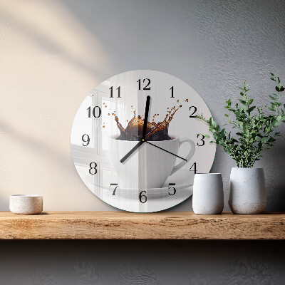 Wanduhr rund Kaffee