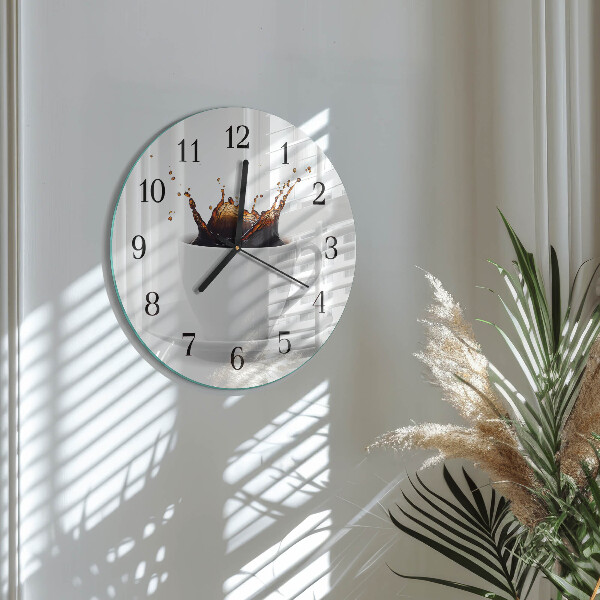 Wanduhr rund Kaffee