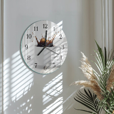 Wanduhr rund Kaffee