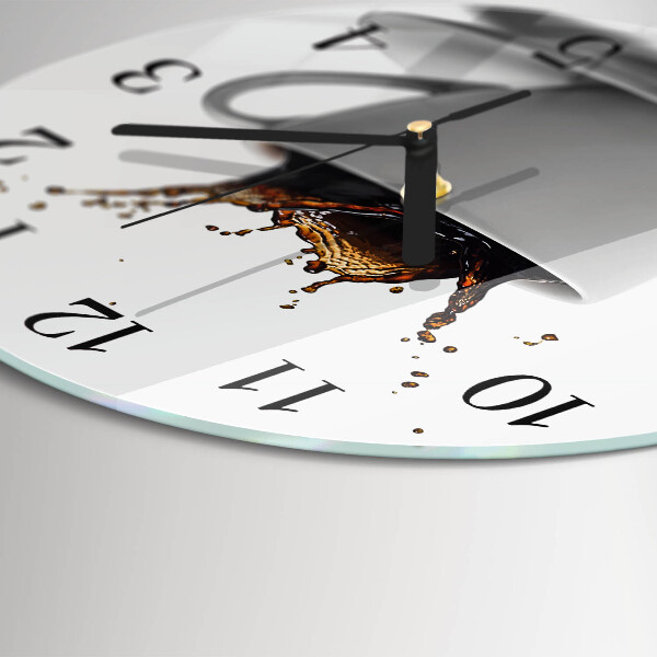 Wanduhr rund Kaffee