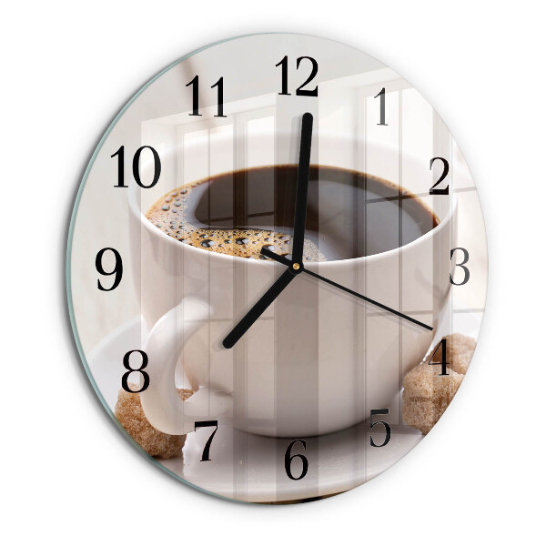 Wanduhr rund Kaffee