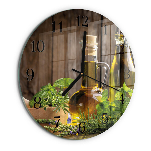 Wanduhr rund Öl