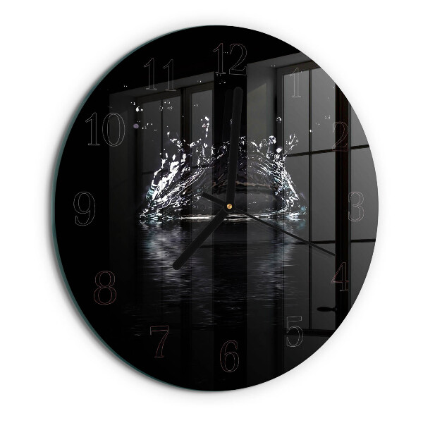 Wanduhr rund Wasser