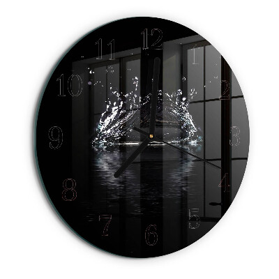 Wanduhr rund Wasser