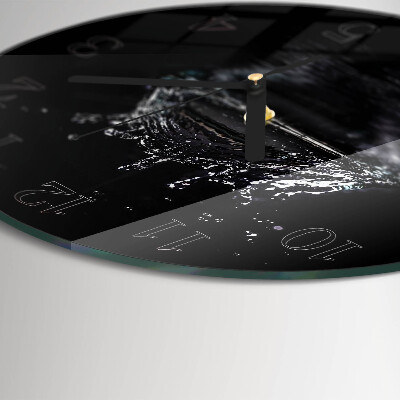 Wanduhr rund Wasser