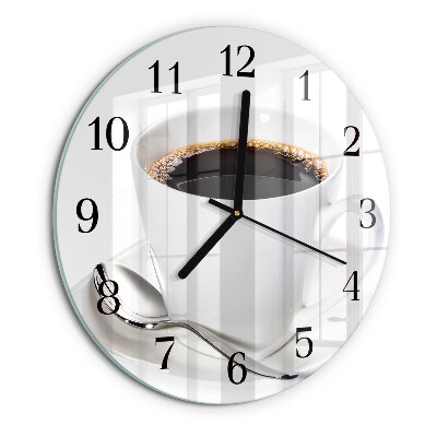 Wanduhr rund Kaffee