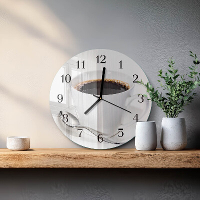 Wanduhr rund Kaffee