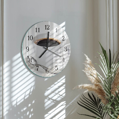 Wanduhr rund Kaffee