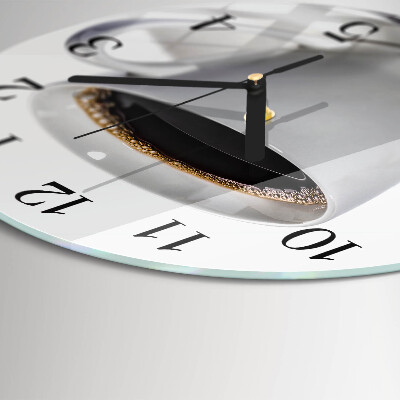 Wanduhr rund Kaffee