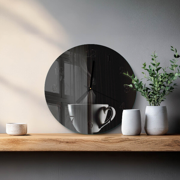 Wanduhr rund Tasse