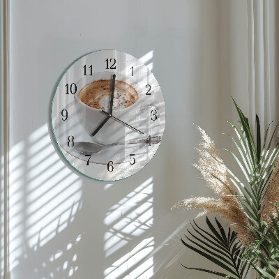 Wanduhr rund Kaffee