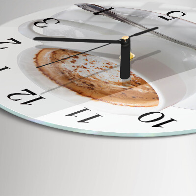 Wanduhr rund Kaffee