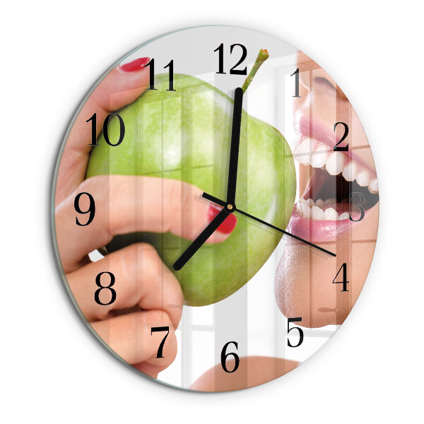 Wanduhr rund Apfel