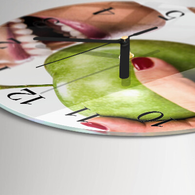 Wanduhr rund Apfel