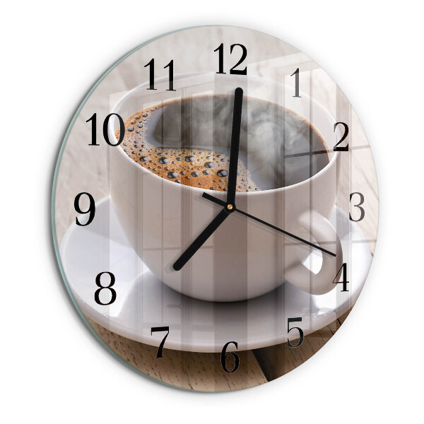 Wanduhr rund Kaffee