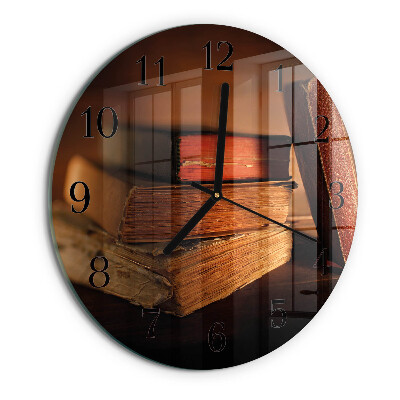 Wanduhr rund Buch
