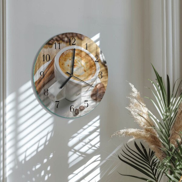 Wanduhr rund Kaffee