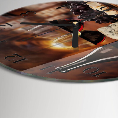 Wanduhr rund Wein